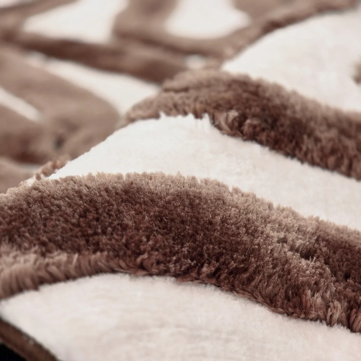 Tapis shaggy - Akaba (brun/rose clair)