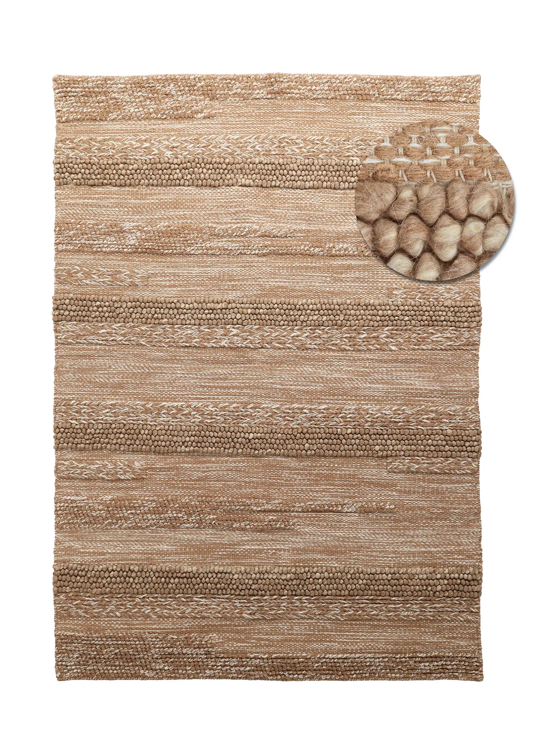 Tapis de laine - Almaty (marron clair)