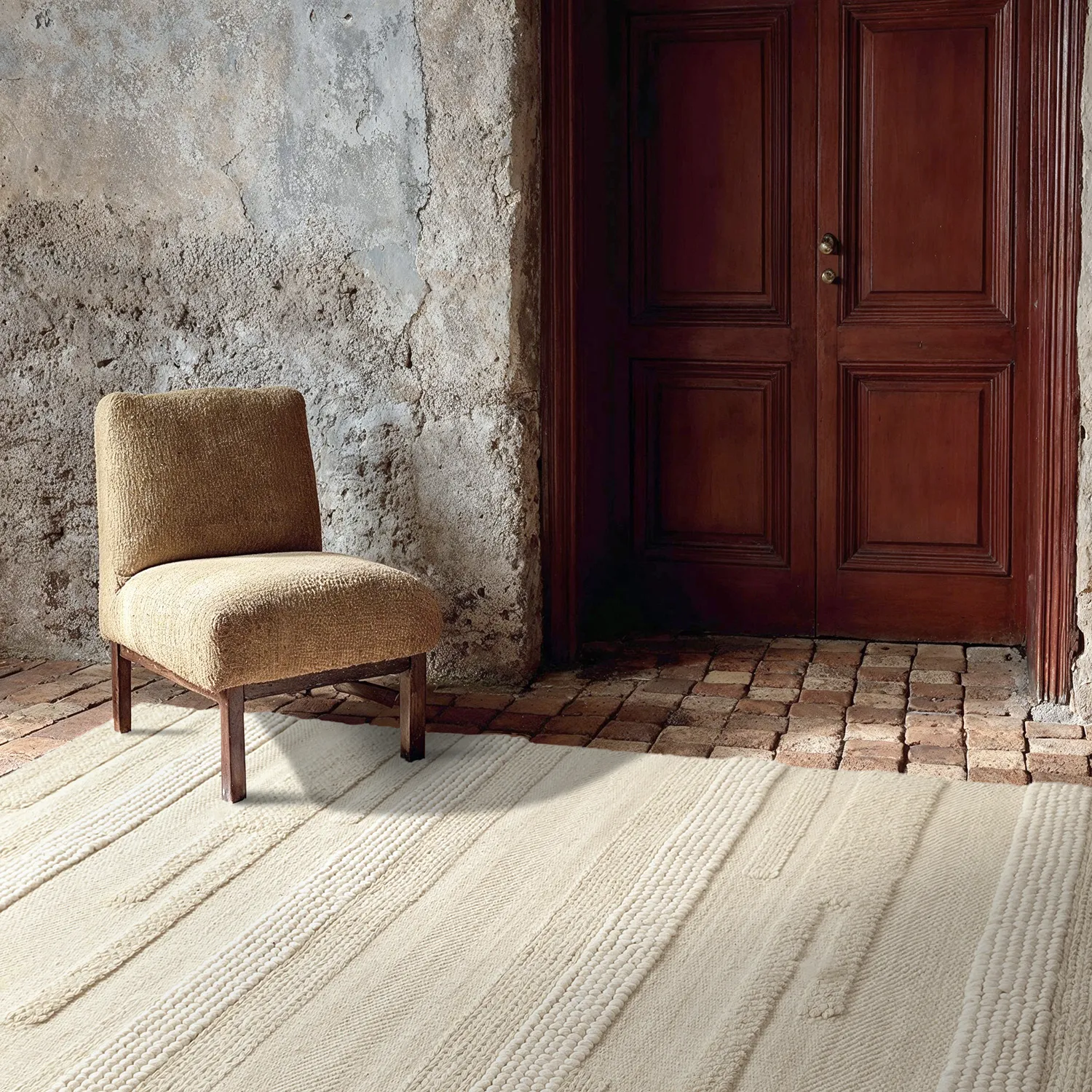Tapis de laine - Almaty (crème)