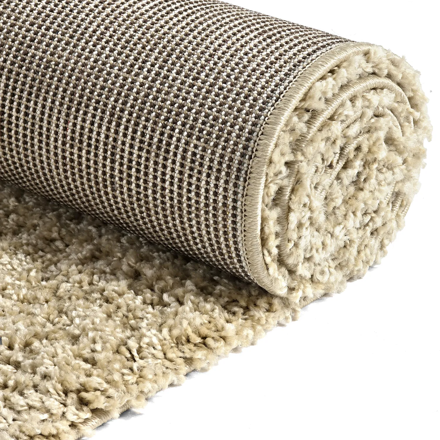 Tapis à poils longs - Alsace (beige/blanc/marron)
