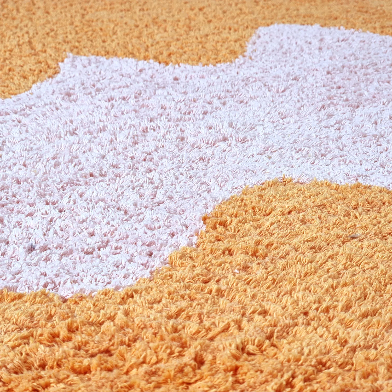 Tapis shaggy - Amira Natural Cotton Shaggy (orange/rose)