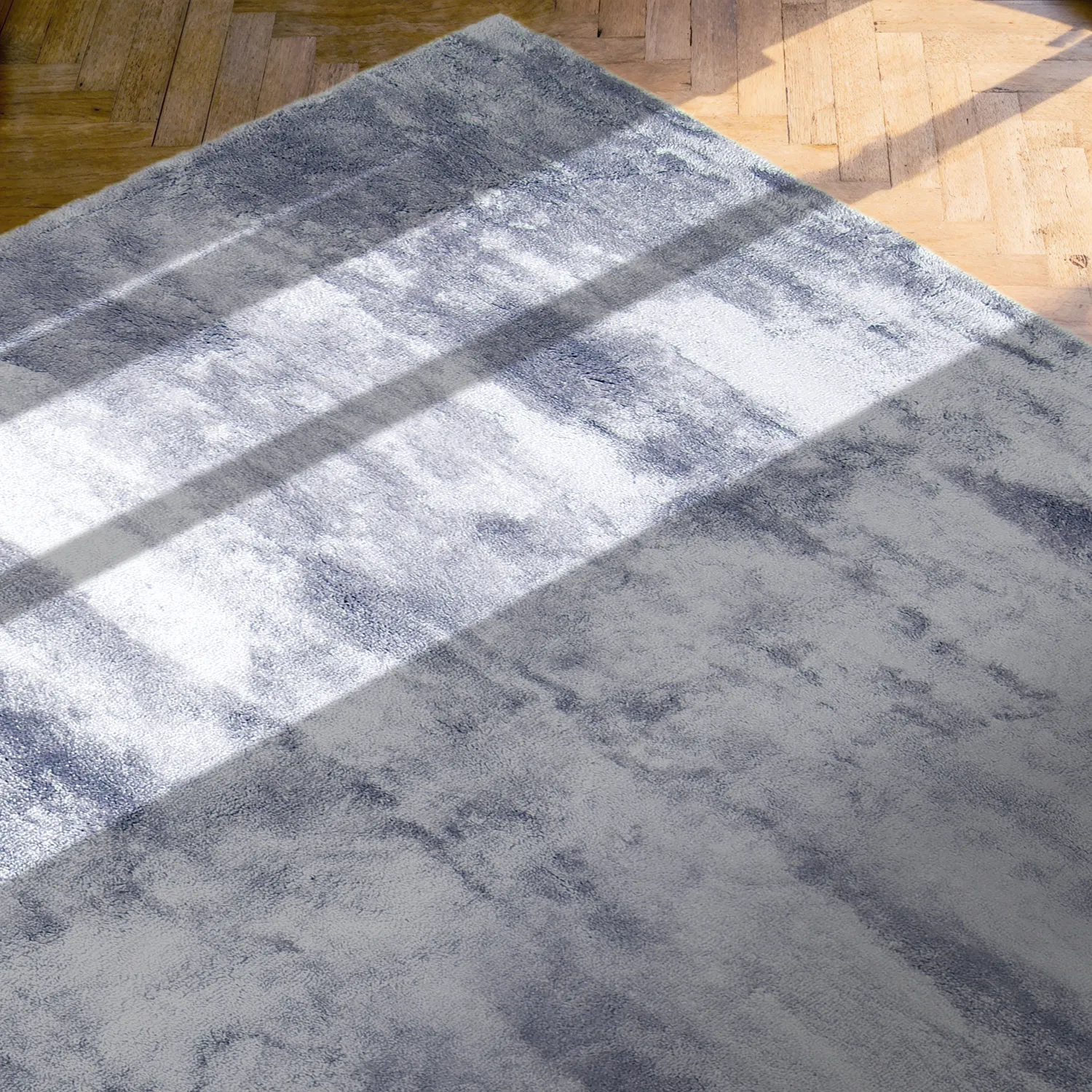 Tapis à poils longs - Aranga Super Soft Fur (bleu acier)