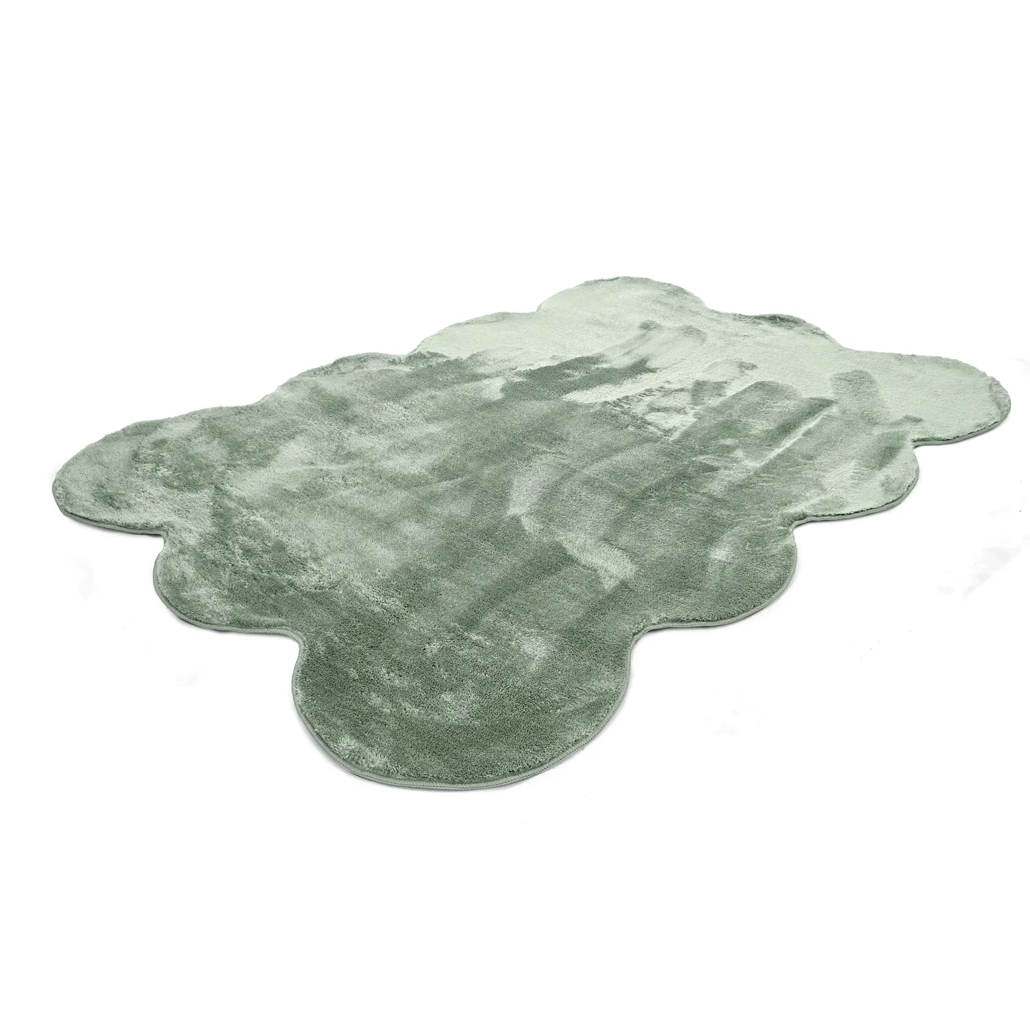 Tapis shaggy ondulé - Aranga Super Soft Fur (vert)