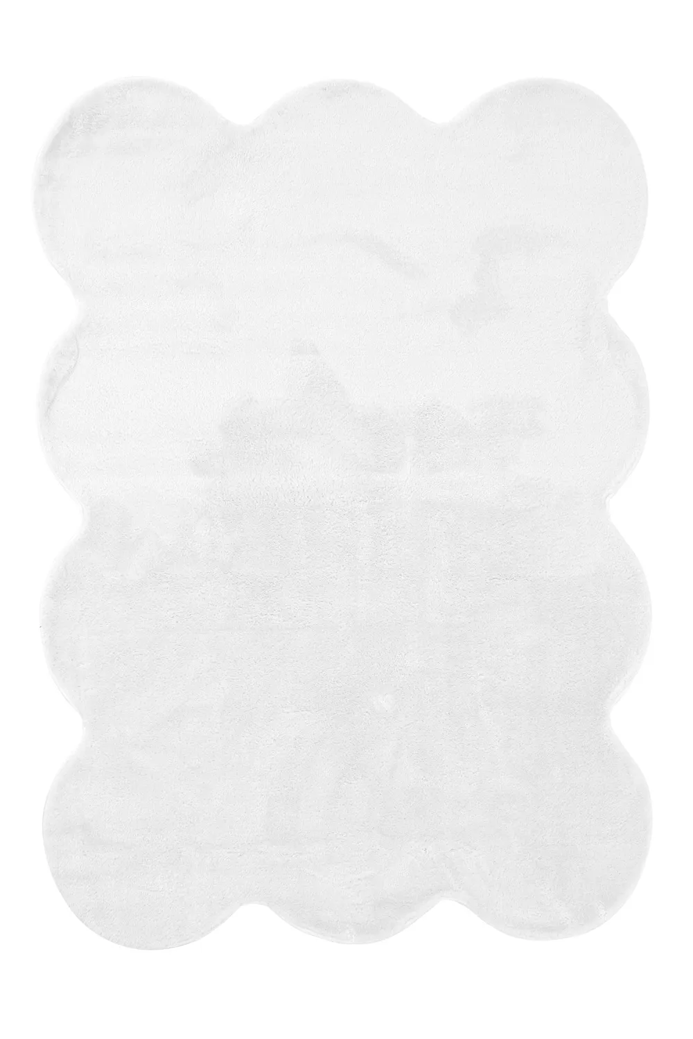 Tapis shaggy ondulé - Aranga Super Soft Fur (blanc)