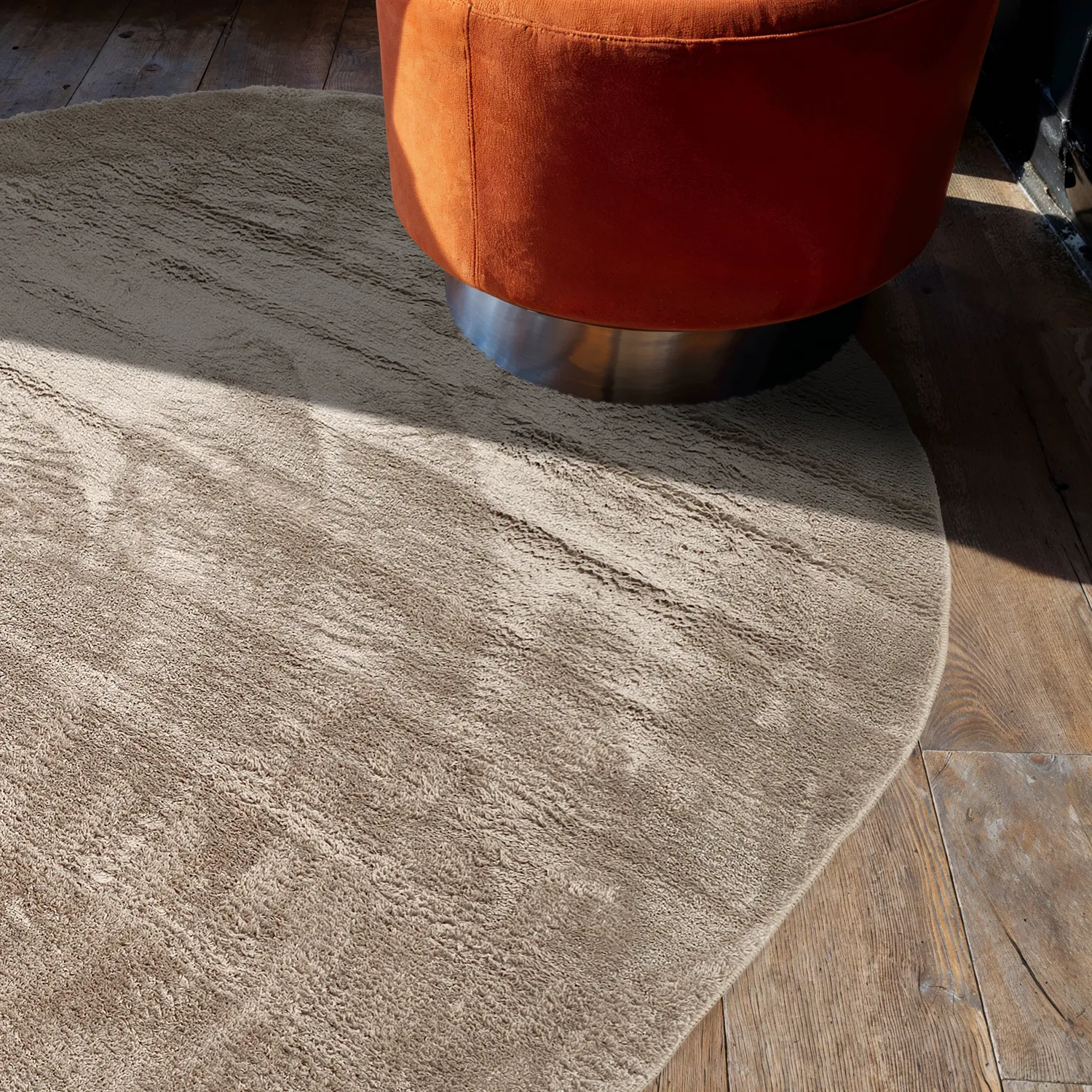 Tapis shaggy ovale - Aranga Super Soft Fur (marron)