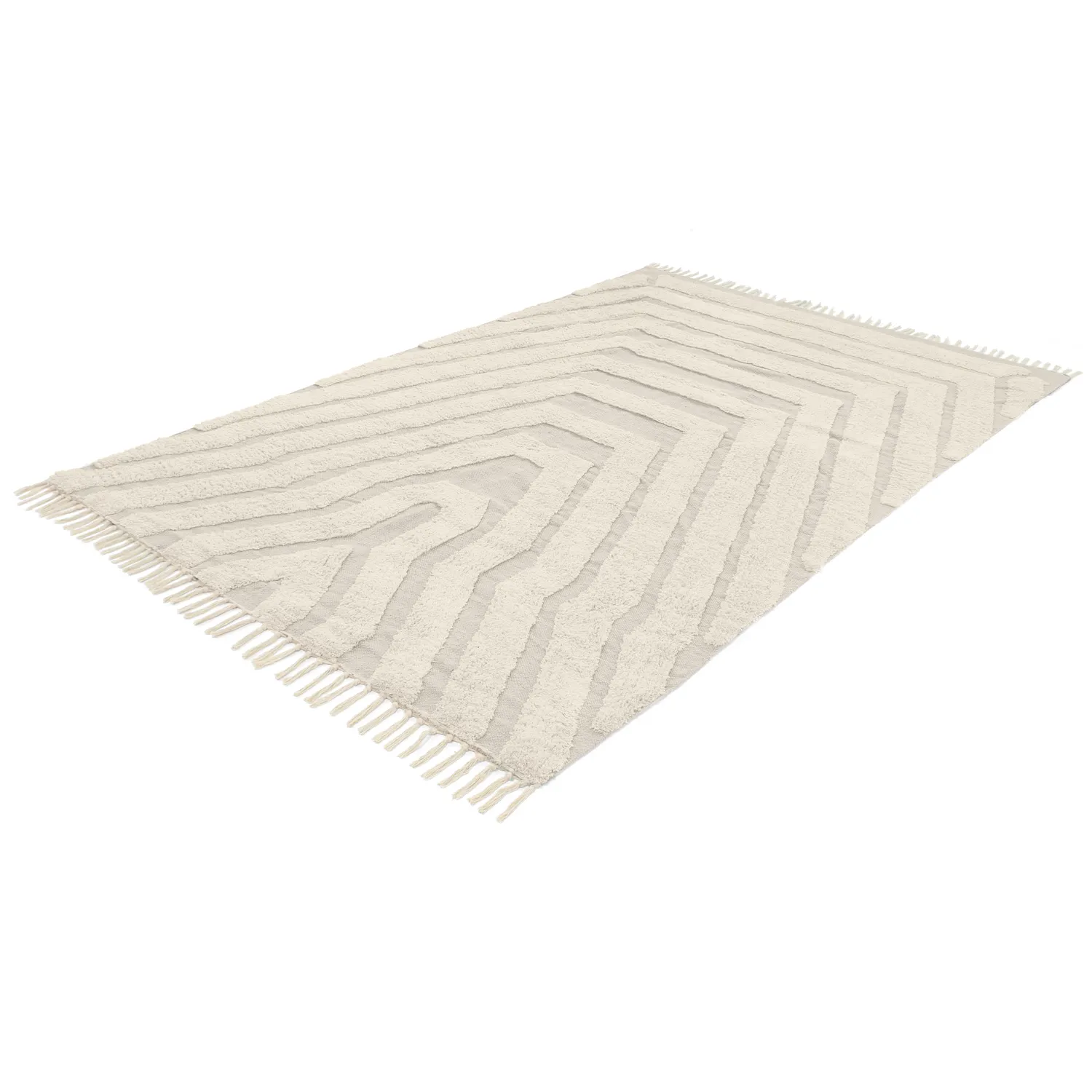 Tapis à poils longs - Callista Natural Cotton Shaggy (beige)