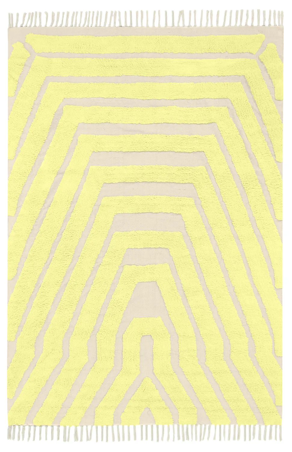 Tapis à poils longs - Callista Natural Cotton Shaggy (jaune)