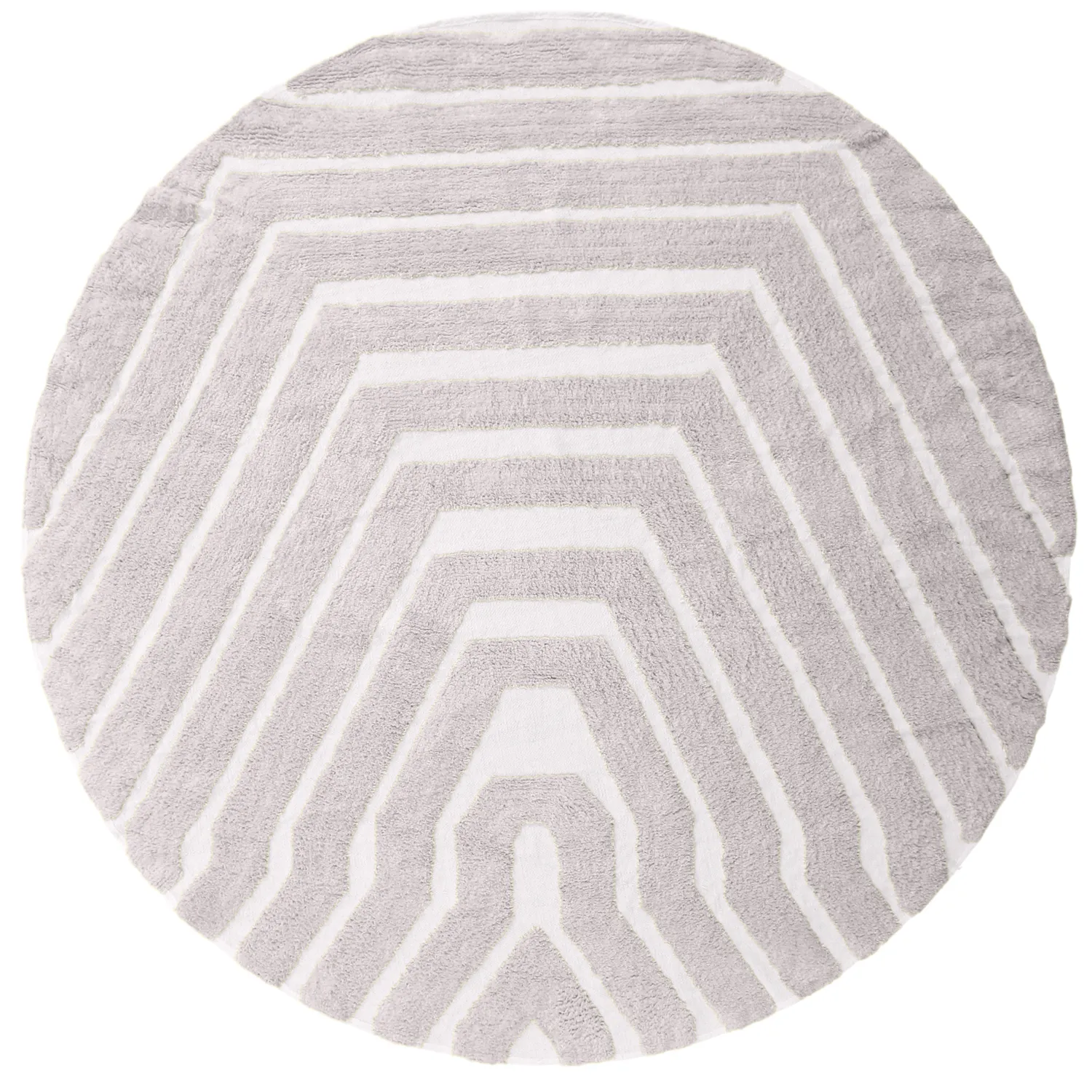 Tapis rond - Callista Natural Cotton Shaggy (taupe)