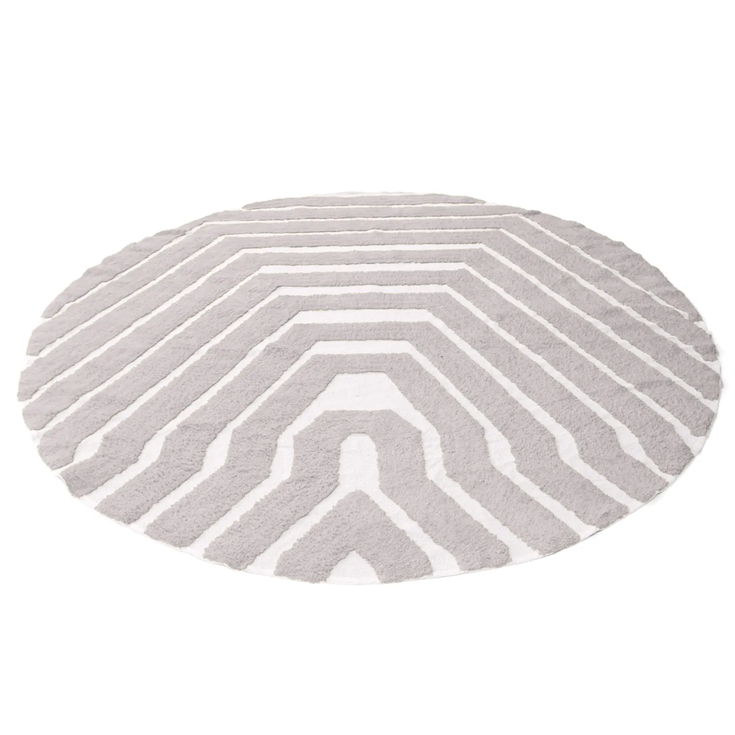 Tapis rond - Callista Natural Cotton Shaggy (taupe)