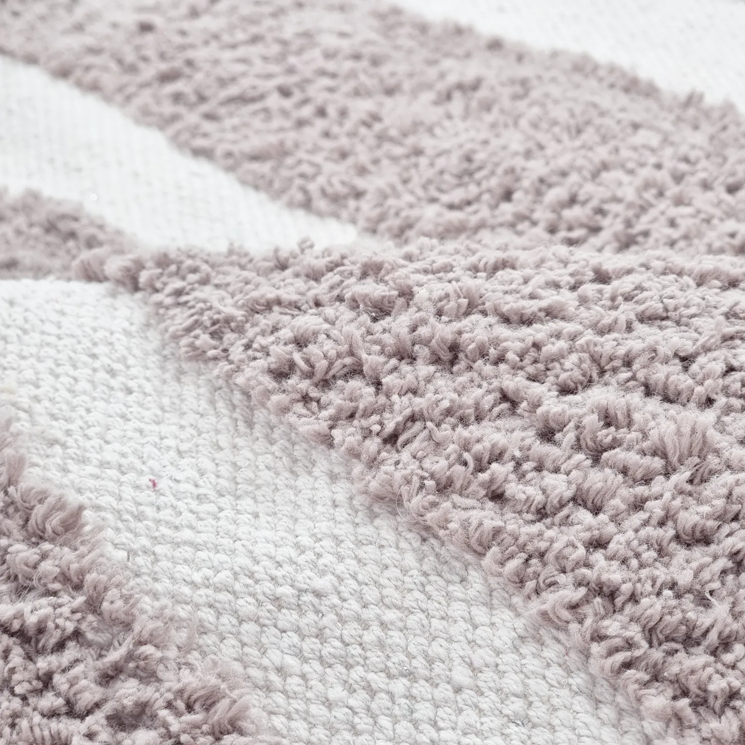 Tapis rond - Callista Natural Cotton Shaggy (taupe)