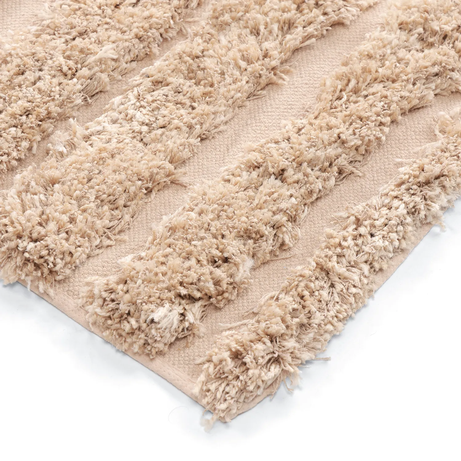Tapis shaggy - Cazorla Natural Cotton Shaggy (beige)