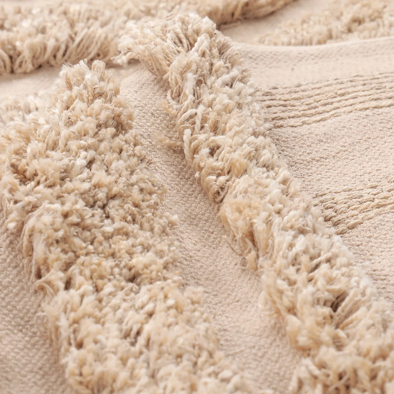 Tapis shaggy - Cazorla Natural Cotton Shaggy (beige)