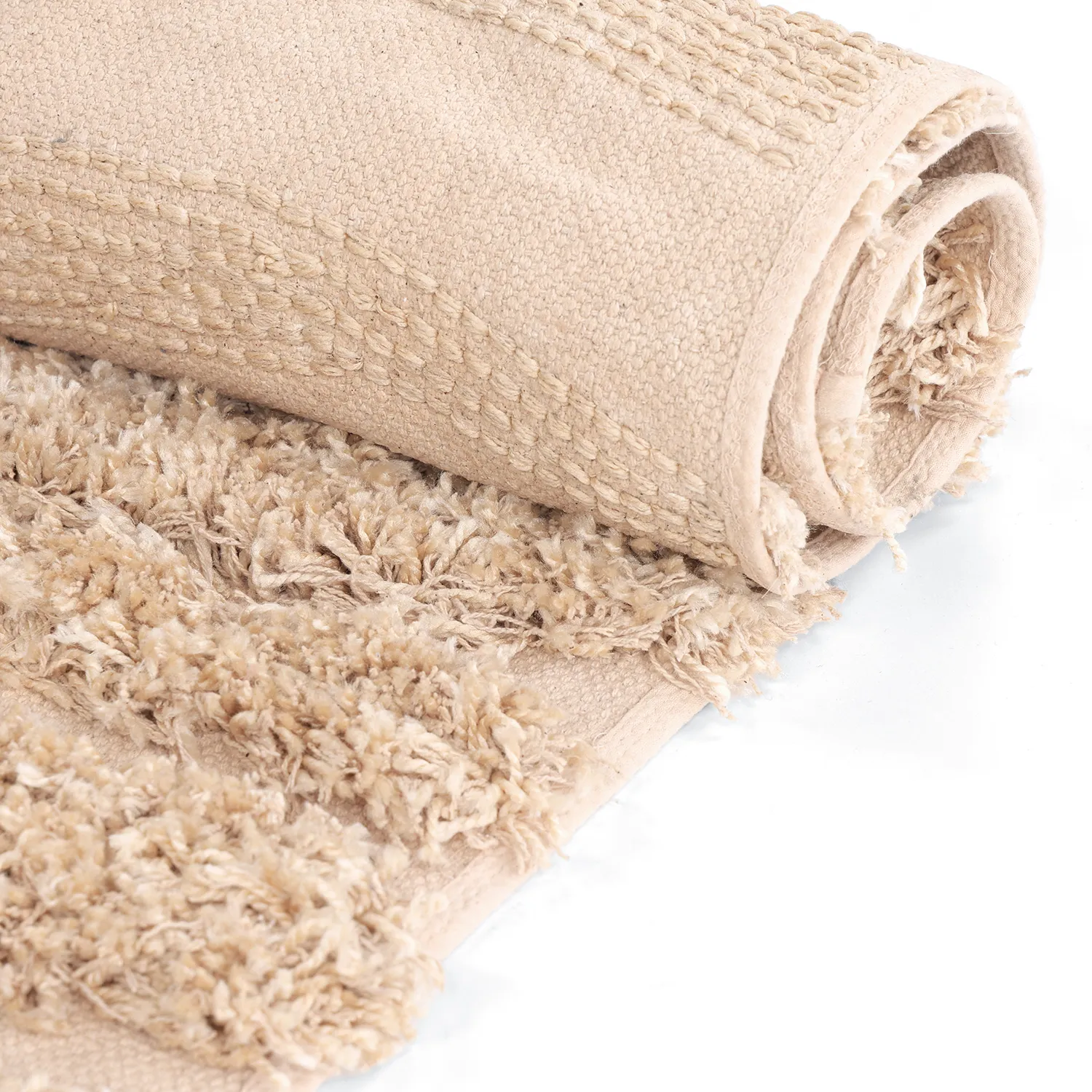Tapis shaggy - Cazorla Natural Cotton Shaggy (beige)