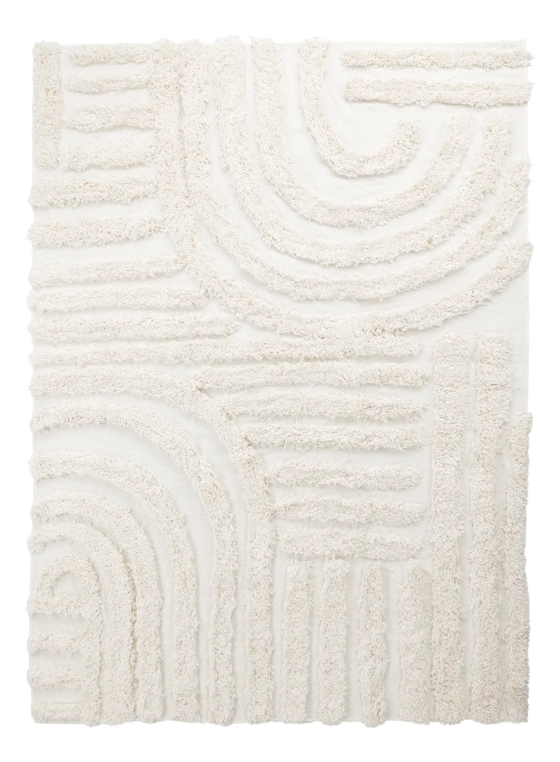 Tapis shaggy - Cazorla Natural Cotton Shaggy (blanc cassé)