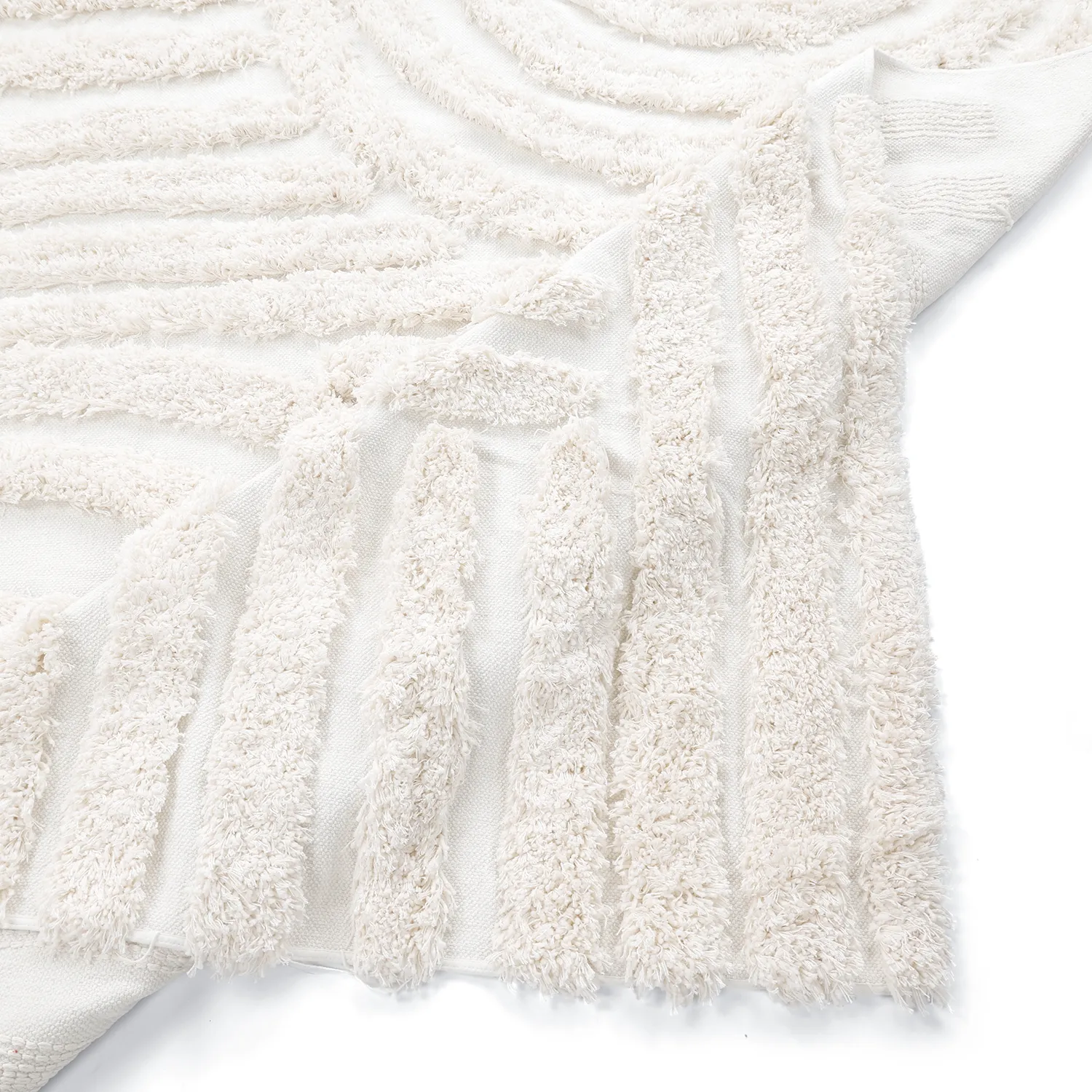 Tapis shaggy - Cazorla Natural Cotton Shaggy (blanc cassé)