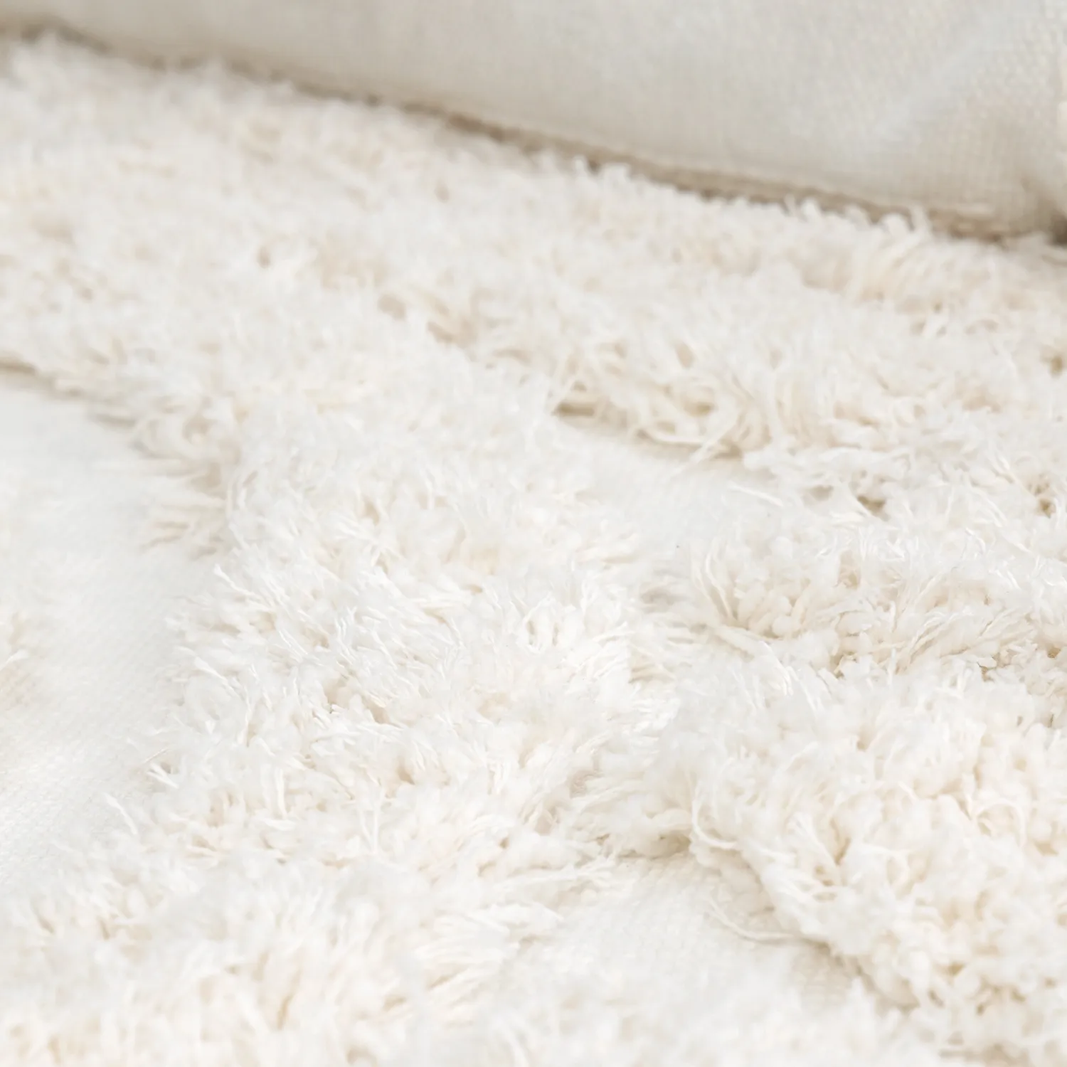 Tapis shaggy - Cazorla Natural Cotton Shaggy (blanc cassé)