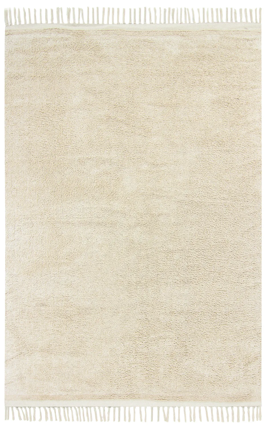 Tapis à poils longs - Celina Natural Cotton Shaggy (blanc cassé/beige)