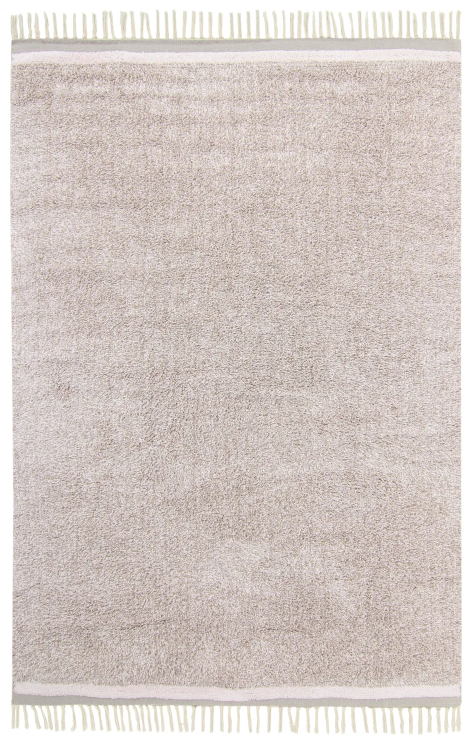 Tapis à poils longs - Celina Natural Cotton Shaggy (taupe/lavande)