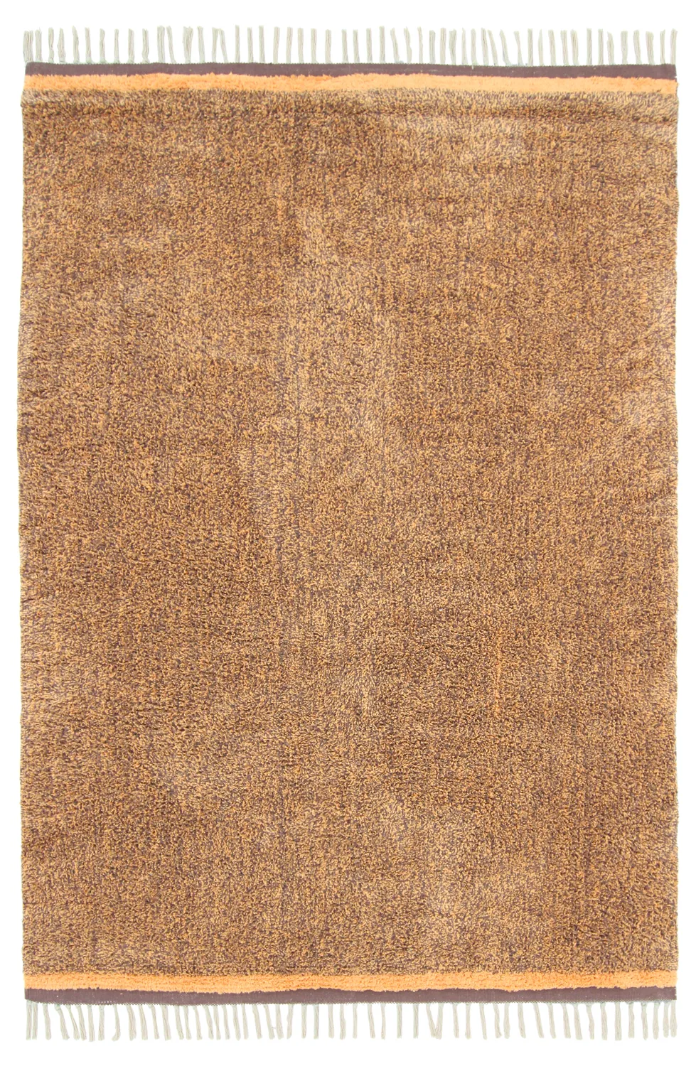 Tapis à poils longs - Celina Natural Cotton Shaggy (marron/orange)