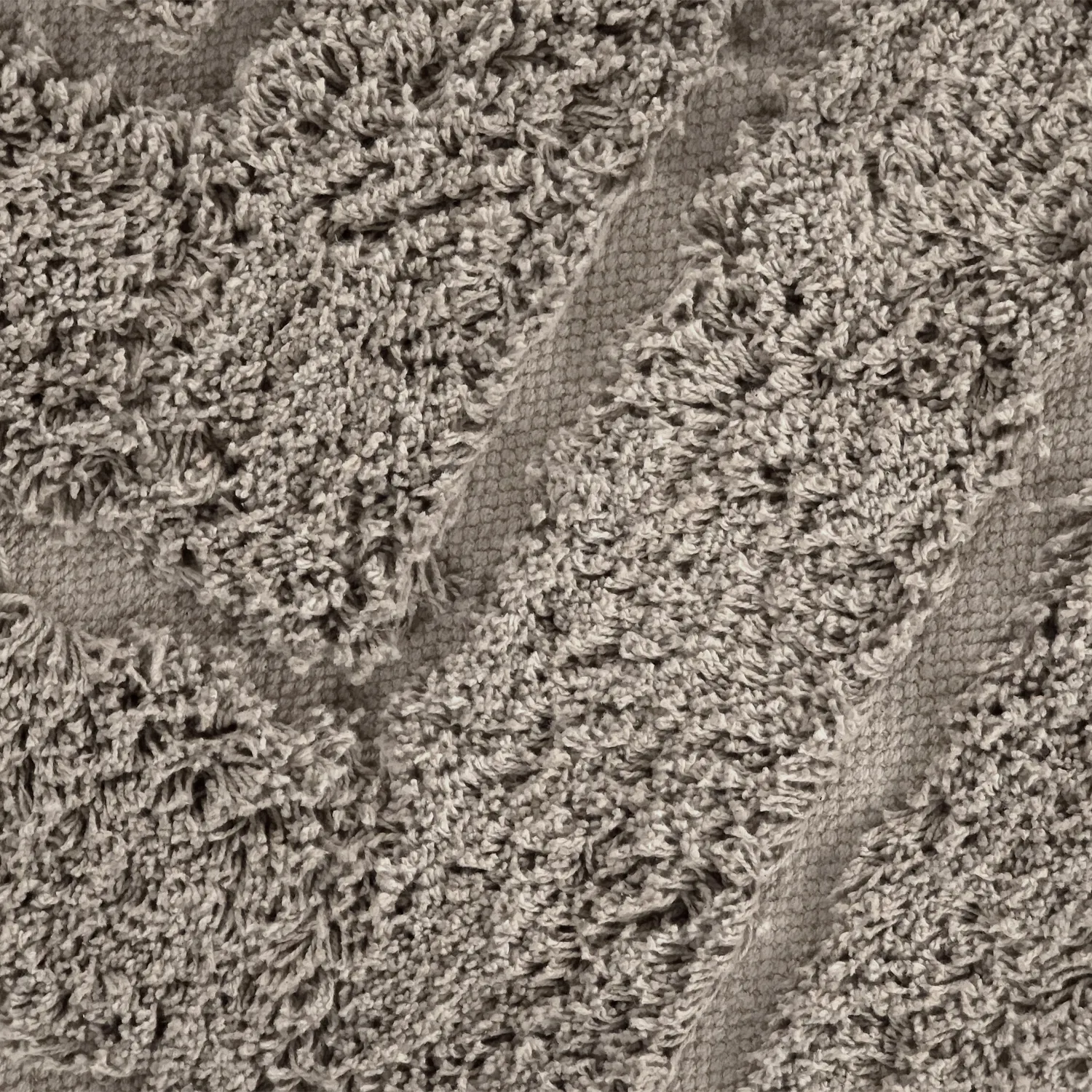 Tapis rond - Conara Natural Cotton Shaggy (taupe)