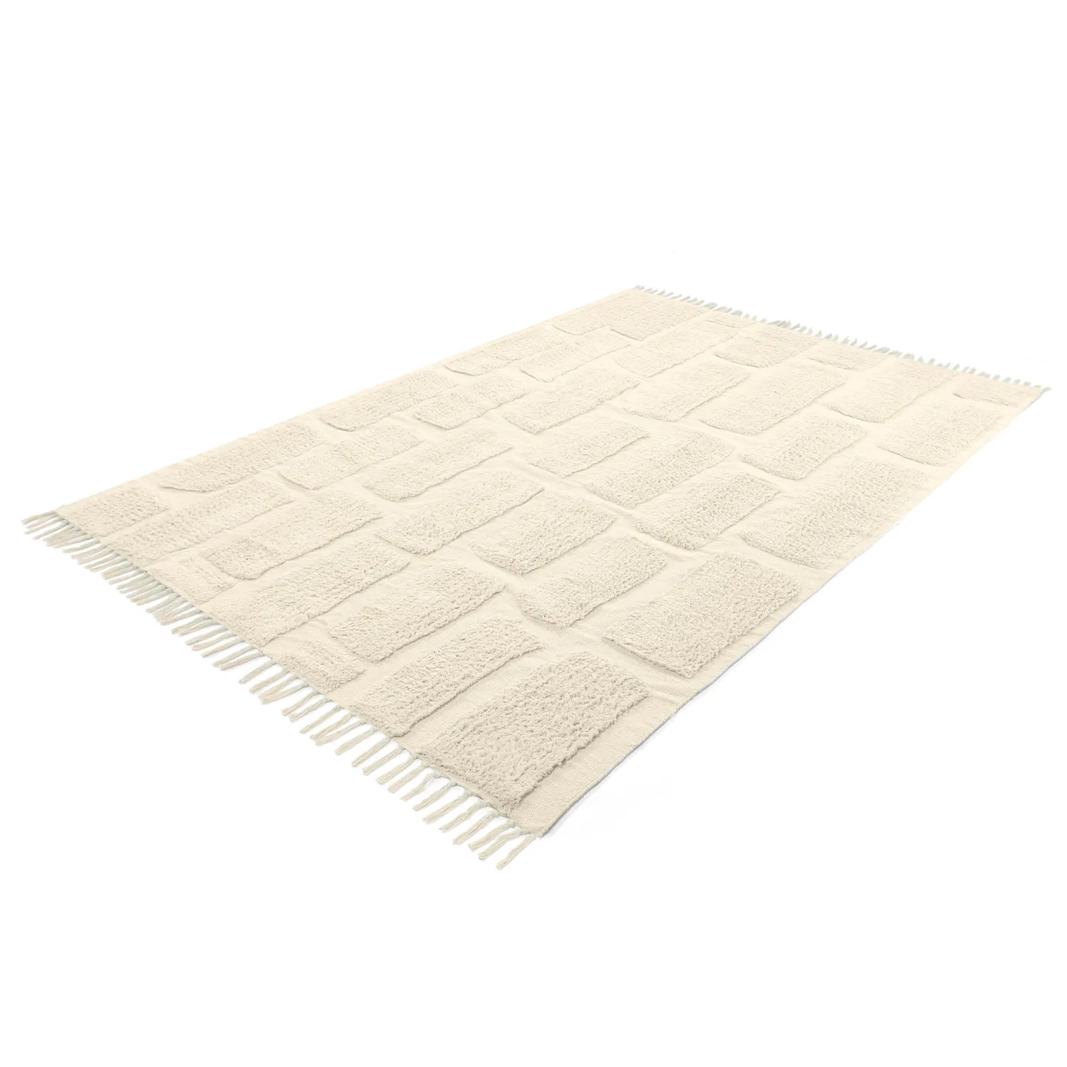 Tapis à poils longs - Cyrus Natural Cotton Shaggy (beige)
