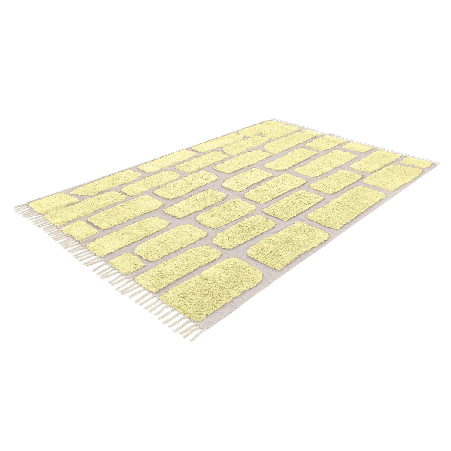 Tapis à poils longs - Cyrus Natural Cotton Shaggy (jaune)