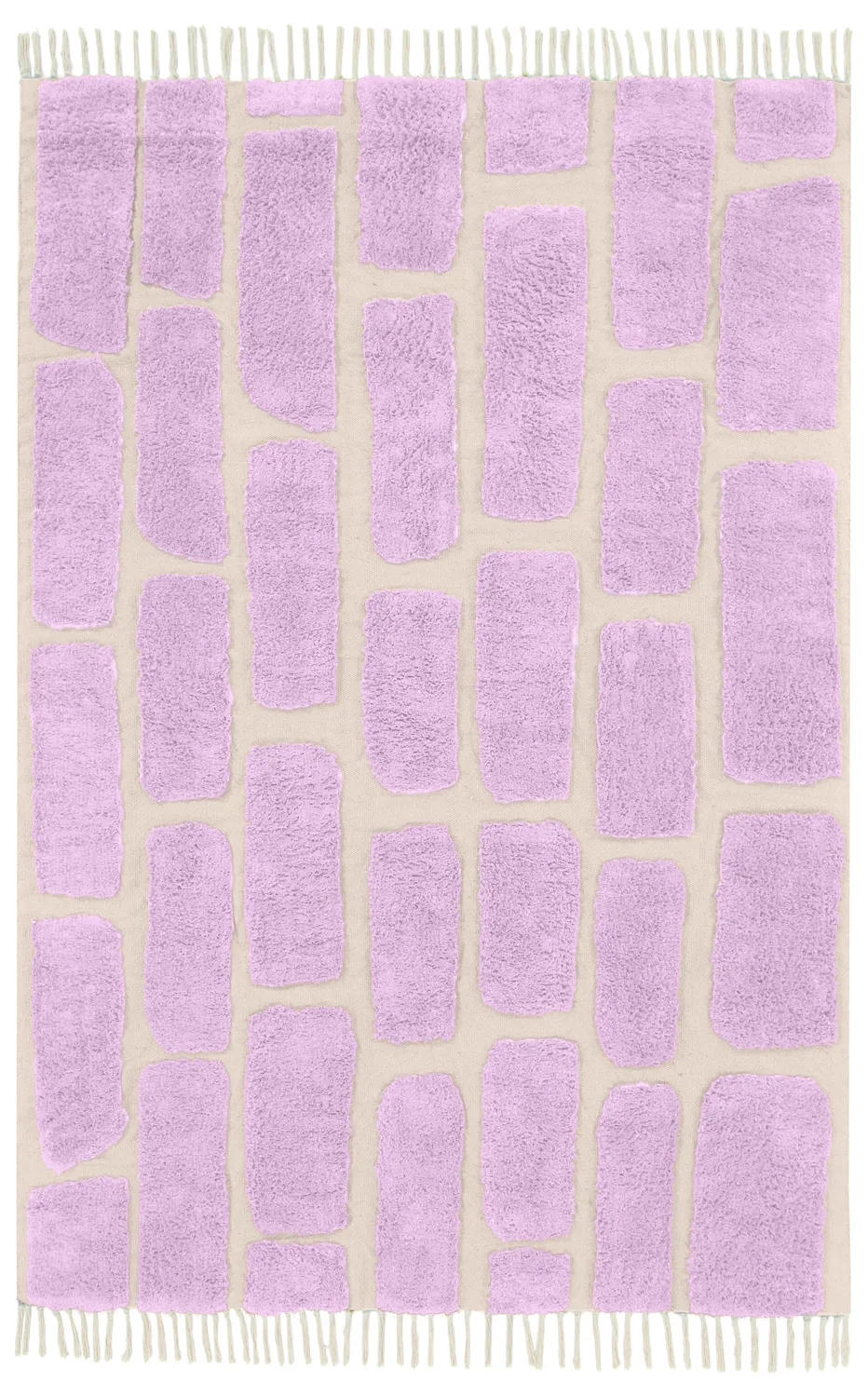 Tapis à poils longs - Cyrus Natural Cotton Shaggy (violet)