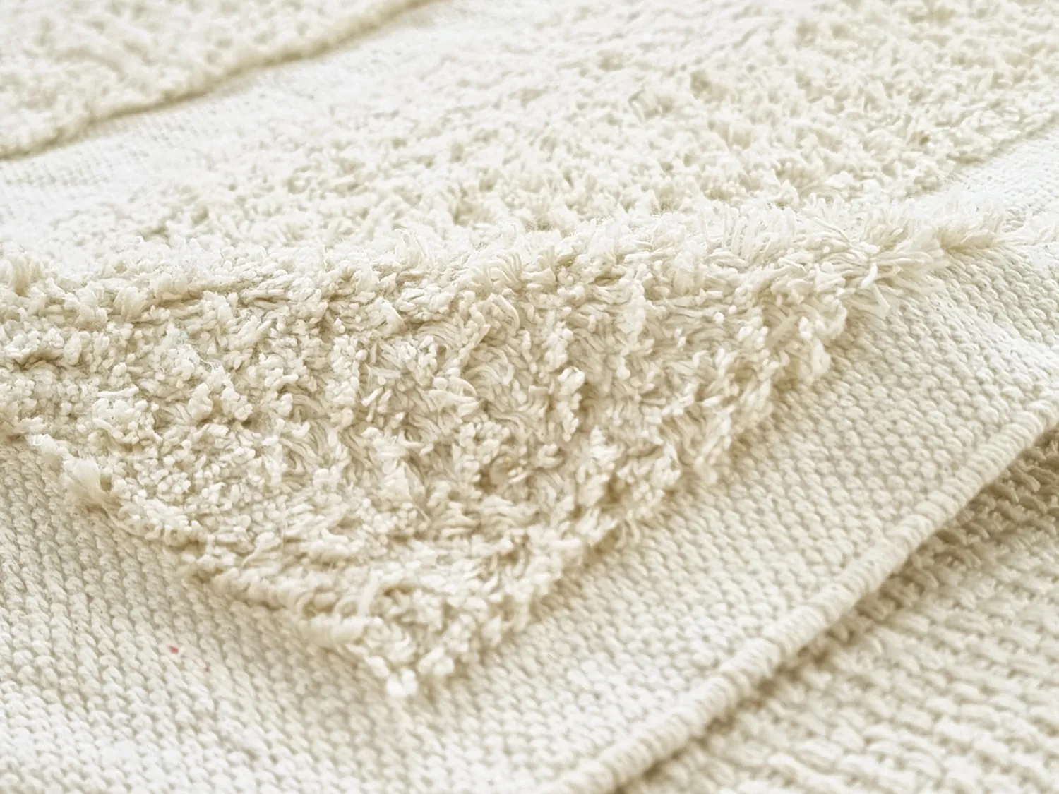 Tapis à poils longs - Cyrus Natural Cotton Shaggy (blanc cassé)