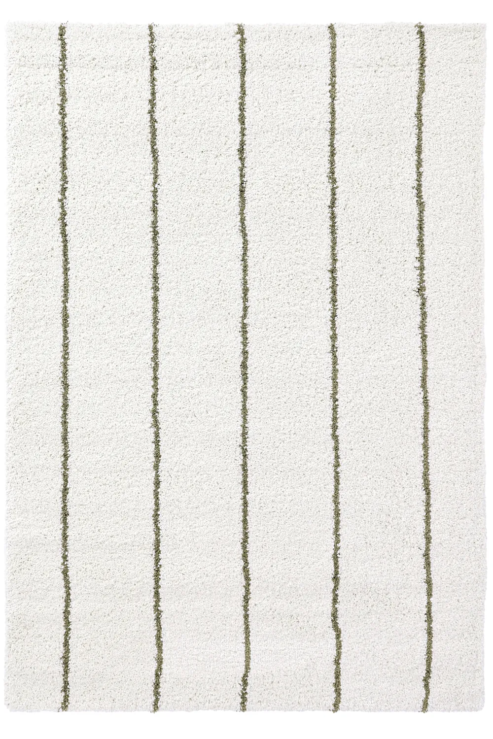 Tapis à poils longs - Eze (blanc/vert)