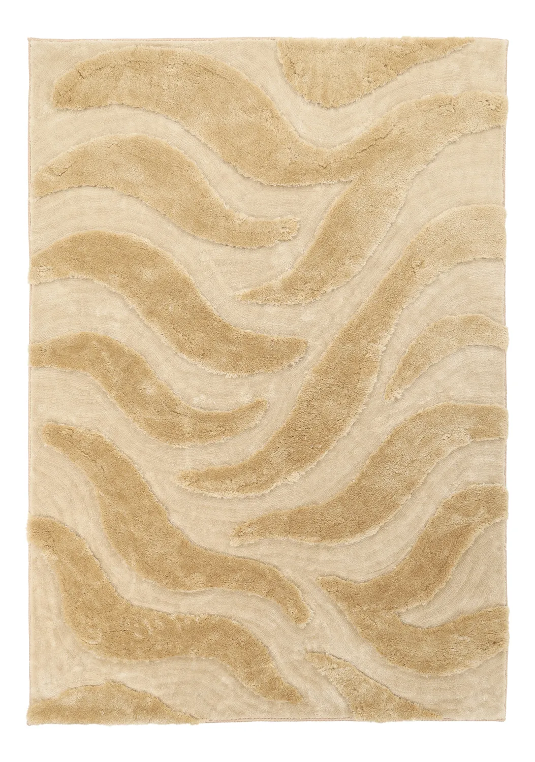 Tapis shaggy - Fergana (crème/beige)