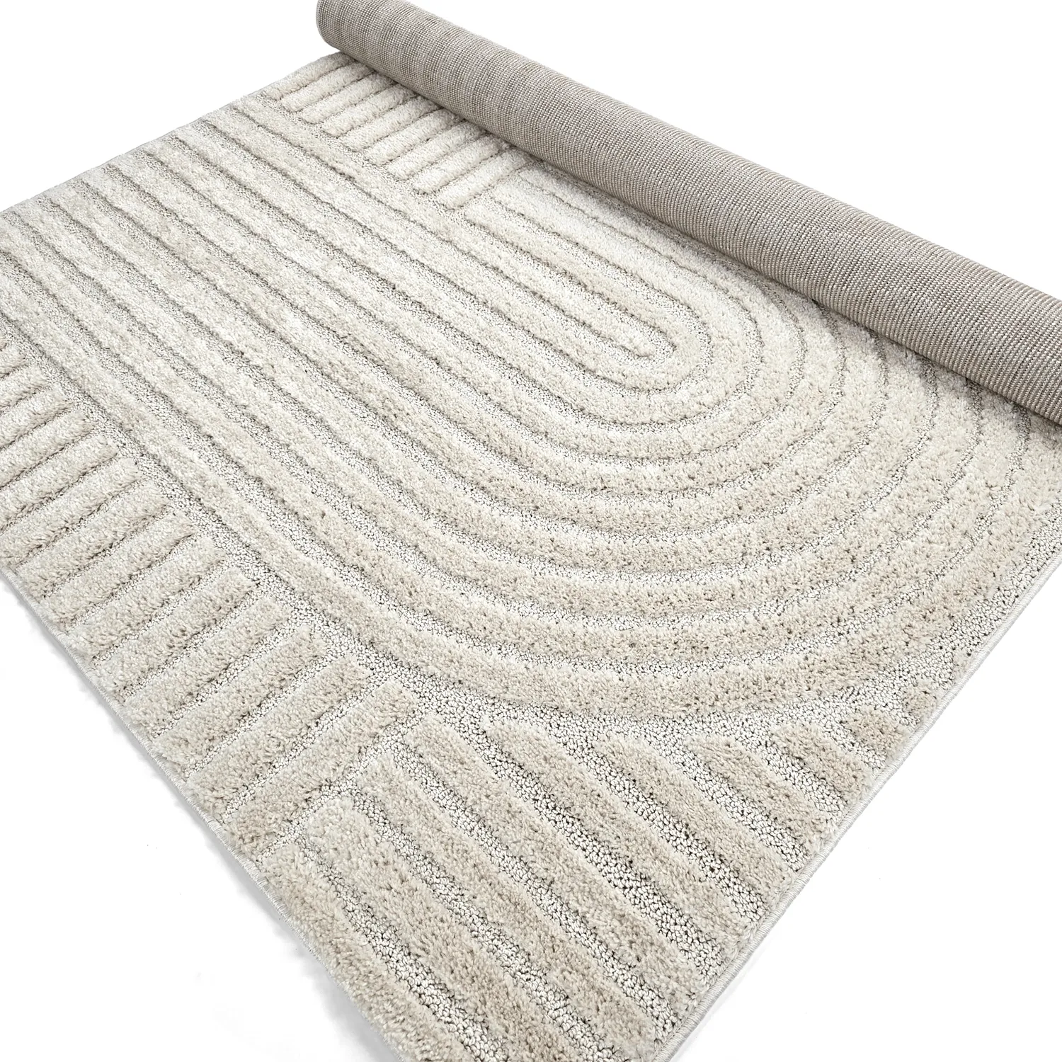 Tapis moelleux - Fukui (blanc cassé)