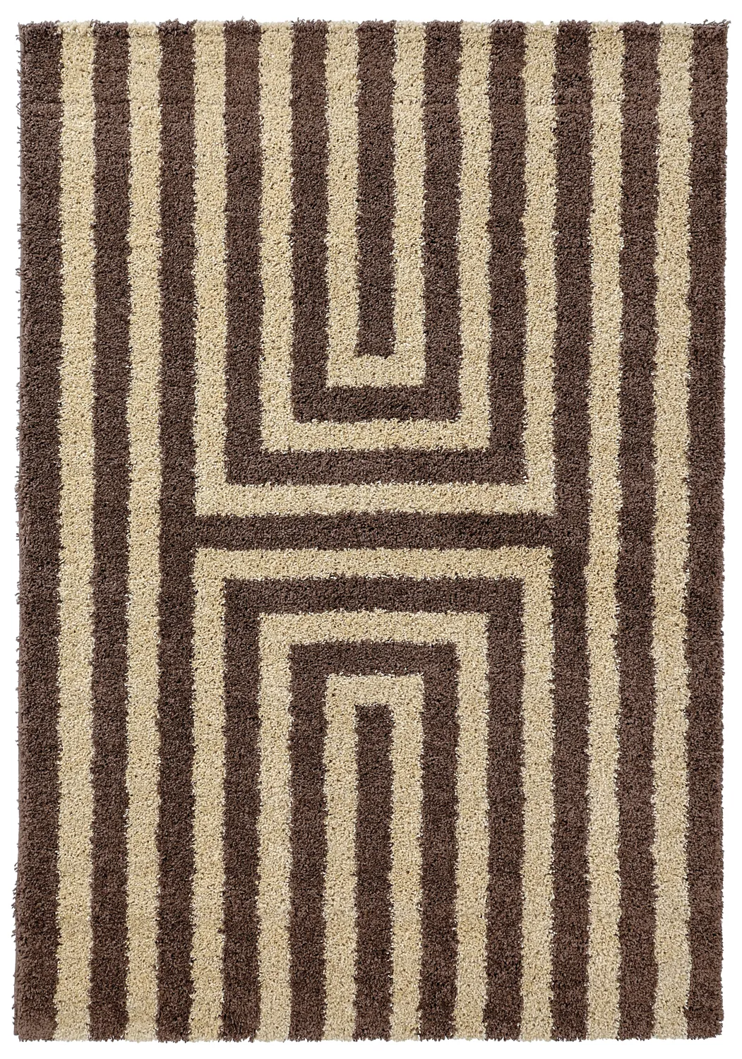 Tapis à poils longs - Imilchil (beige/marron)
