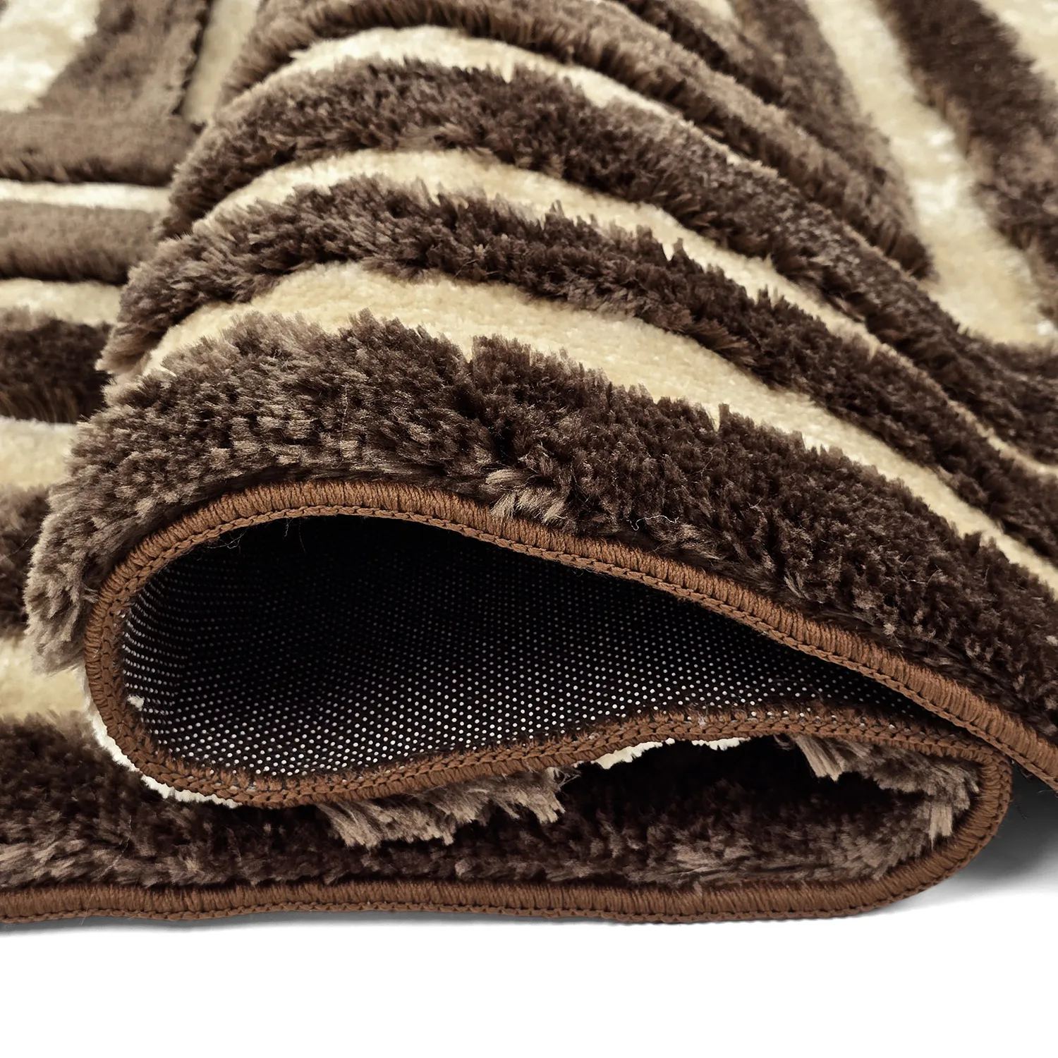 Tapis shaggy - Karbala (beige/marron)