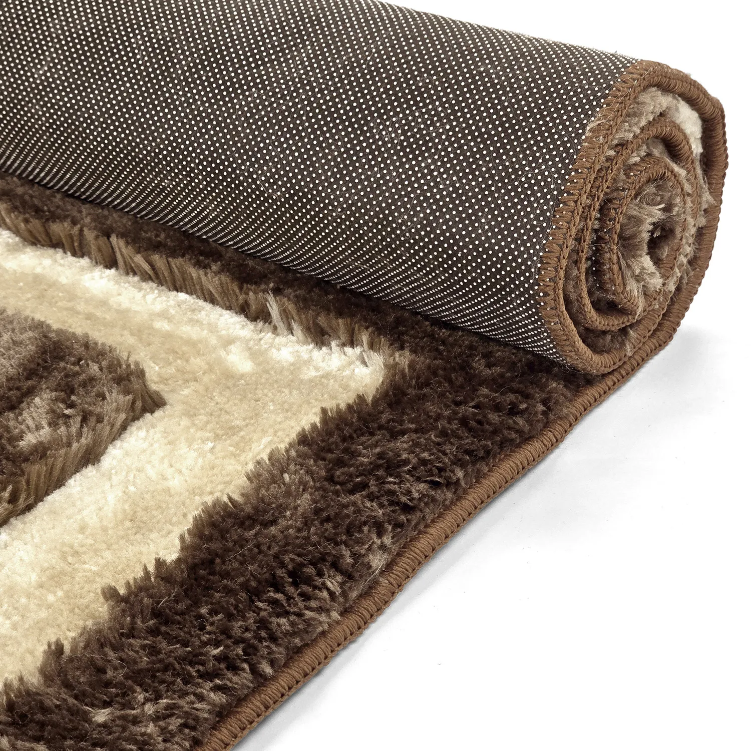 Tapis shaggy - Karbala (beige/marron)