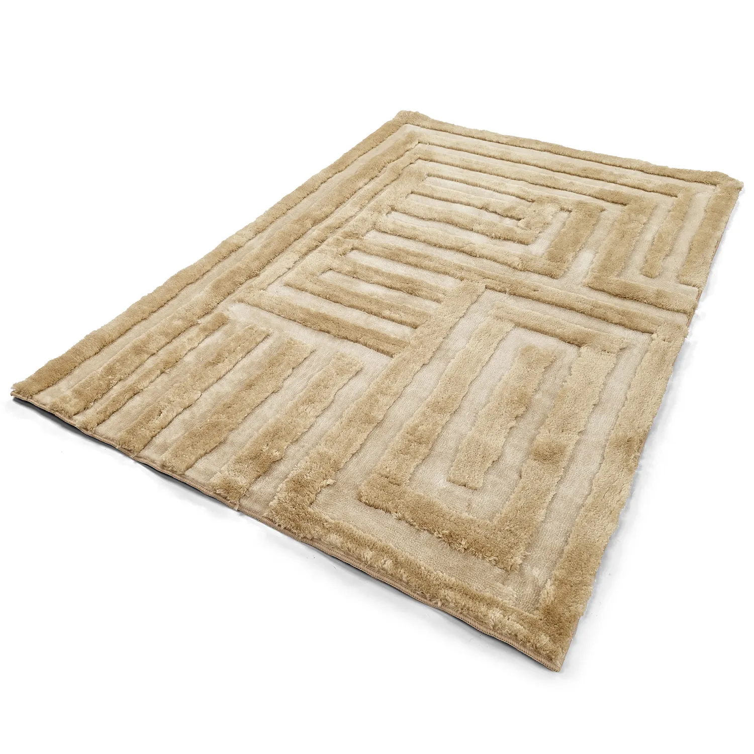 Tapis shaggy - Karbala (crème/beige)