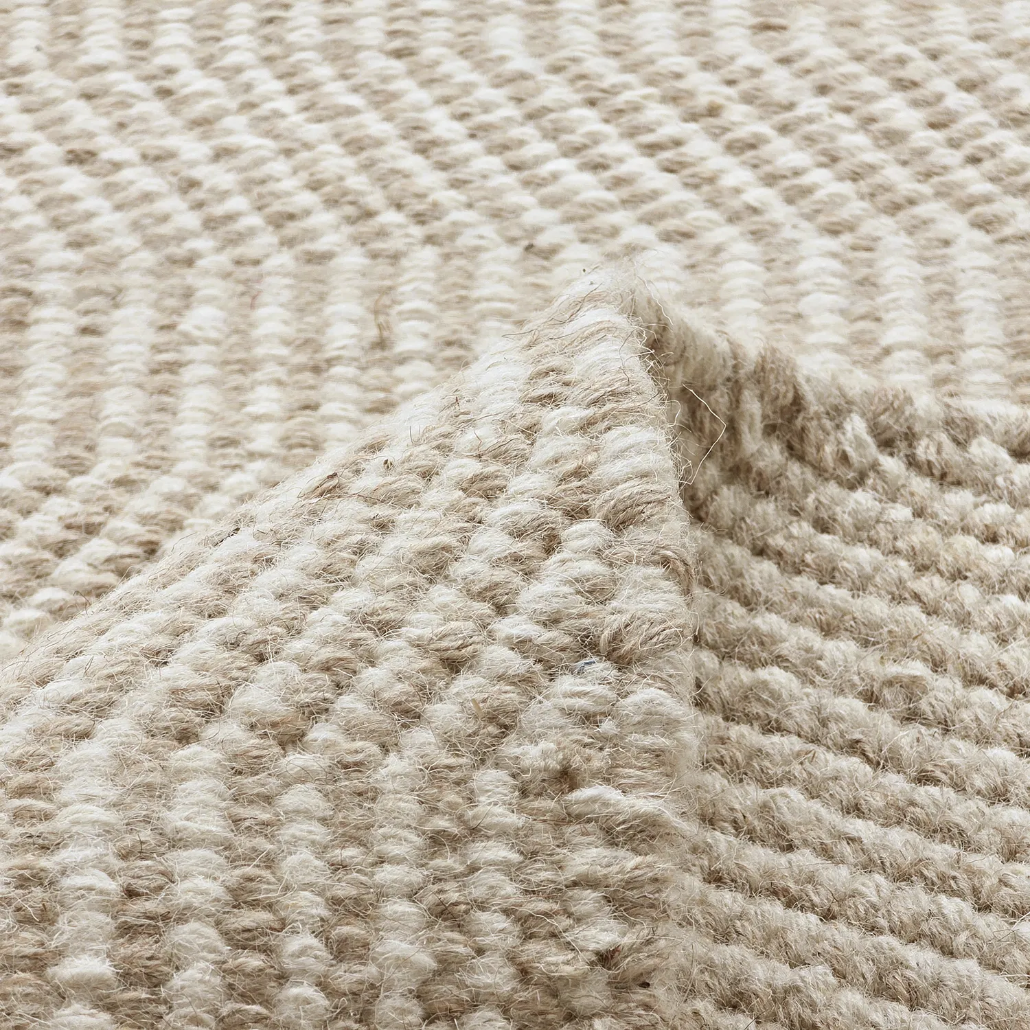 Tapis de laine - Larkana (beige/blanc)