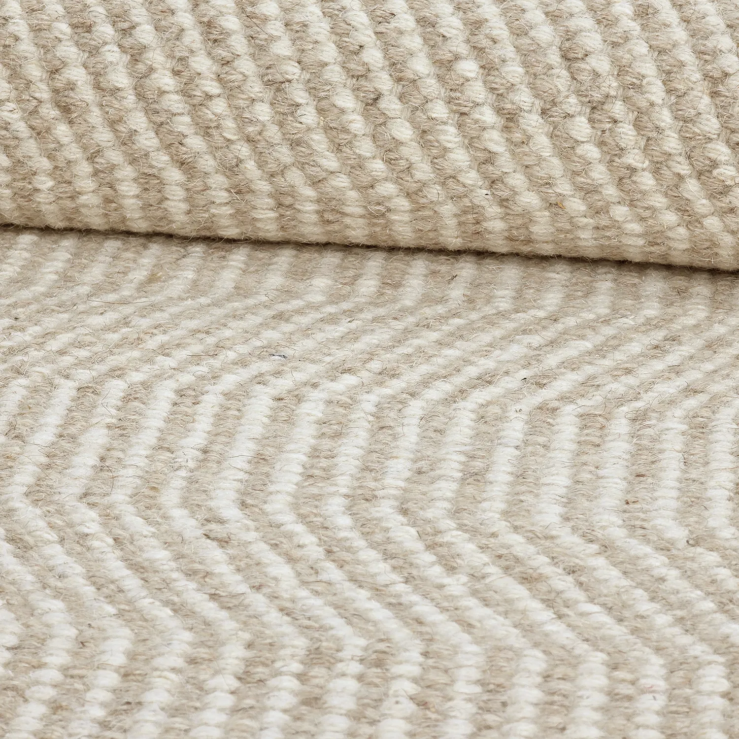 Tapis de laine - Larkana (beige/blanc)