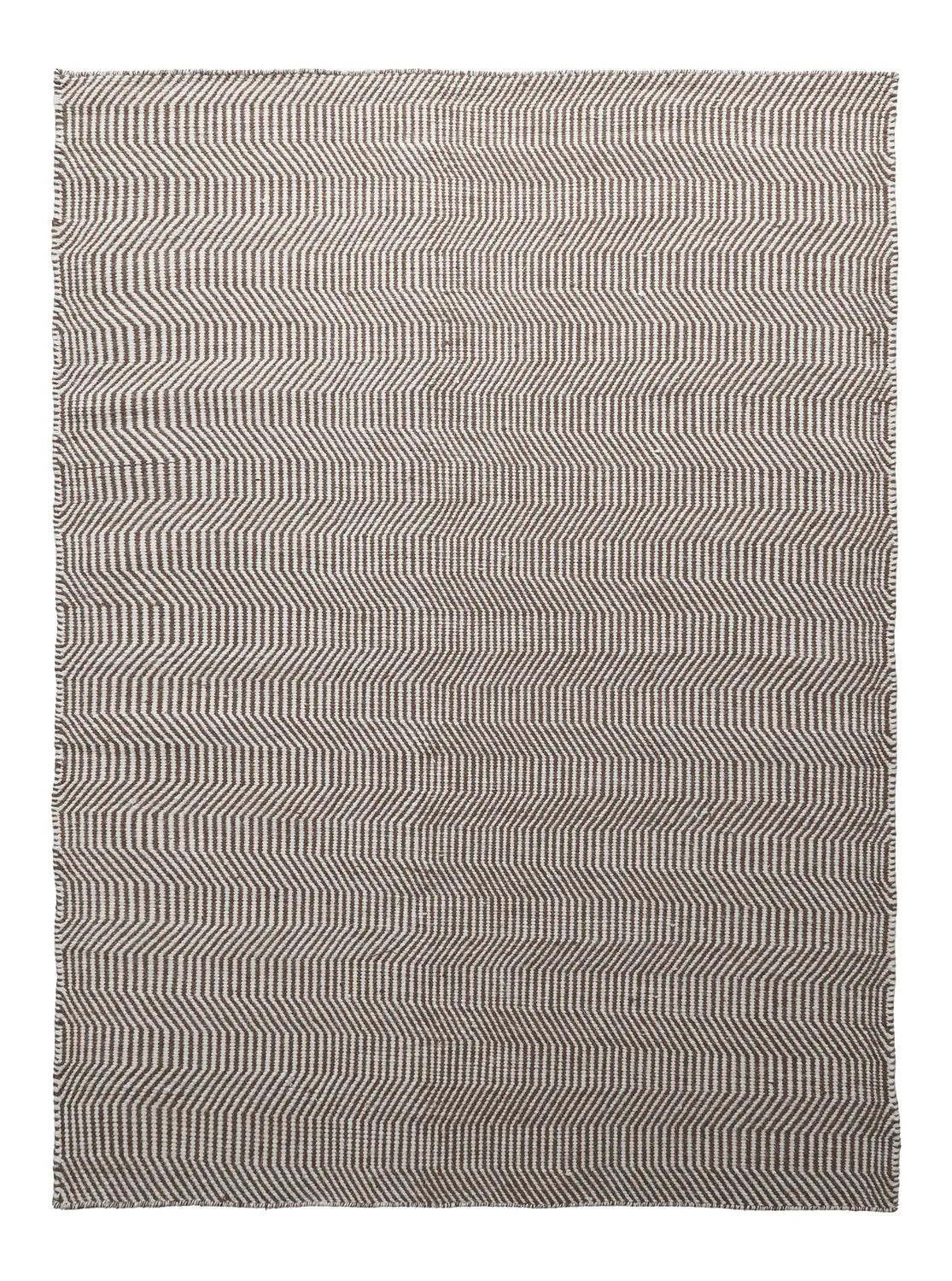Tapis de laine - Larkana (marron/blanc)