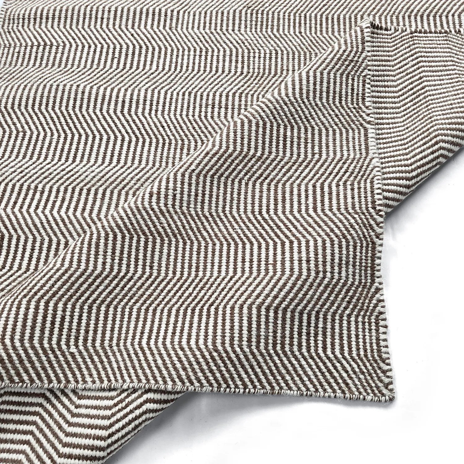 Tapis de laine - Larkana (marron/blanc)