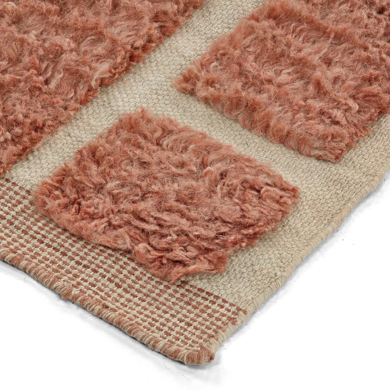 Tapis shaggy - Leknes Hand Woven Wool Shaggy (terre cuite)