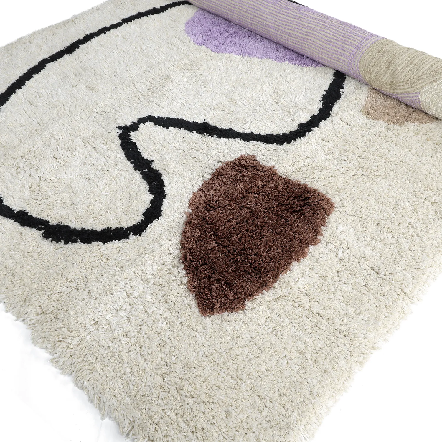 Tapis shaggy - Naousa Natural Cotton Shaggy (multicolore)