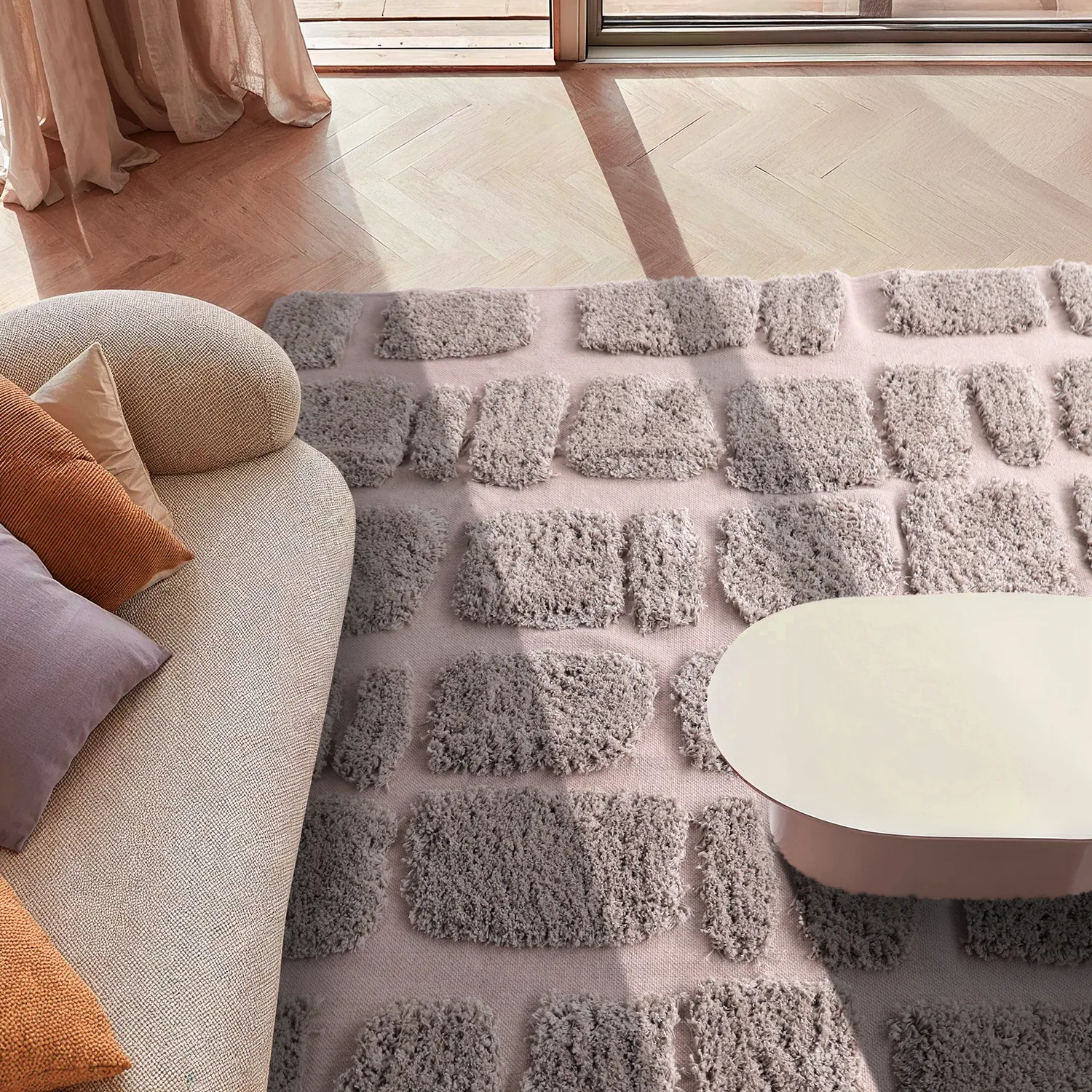 Tapis shaggy - Otranto Natural Cotton Shaggy (taupe)