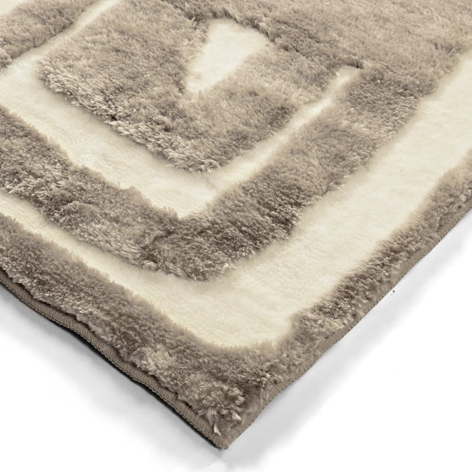 Tapis moelleux - Palmyra (beige/blanc)