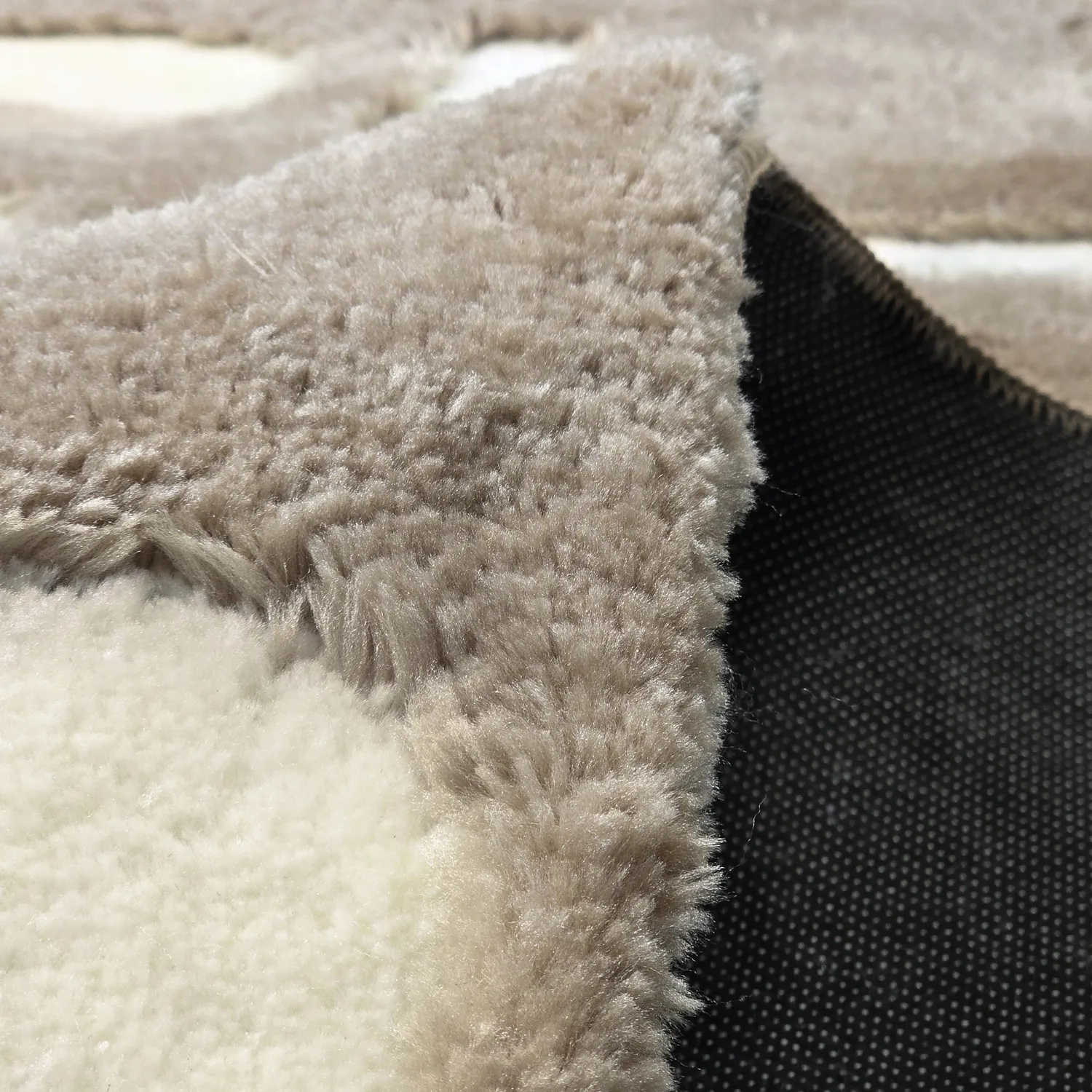 Tapis moelleux - Palmyra (beige/blanc)