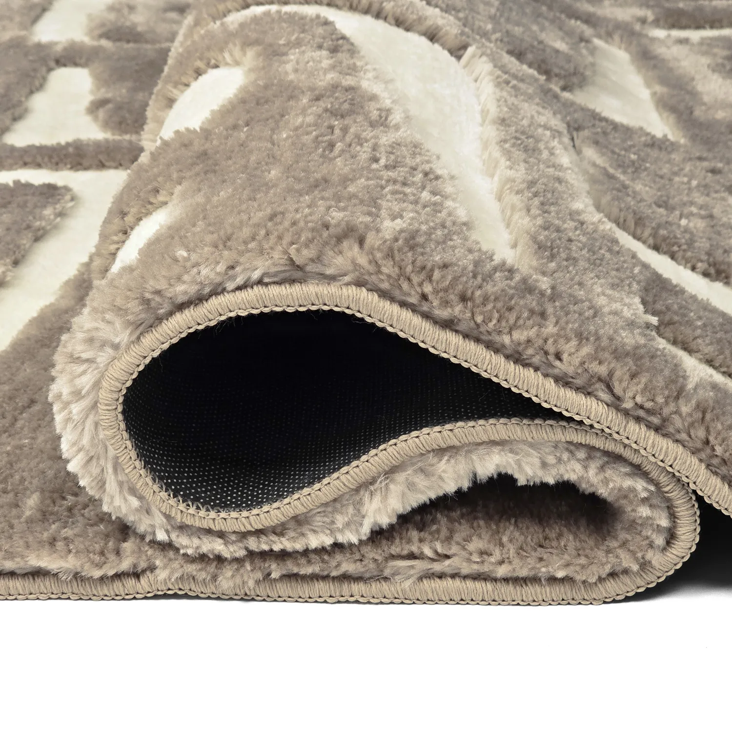 Tapis moelleux - Palmyra (beige/blanc)