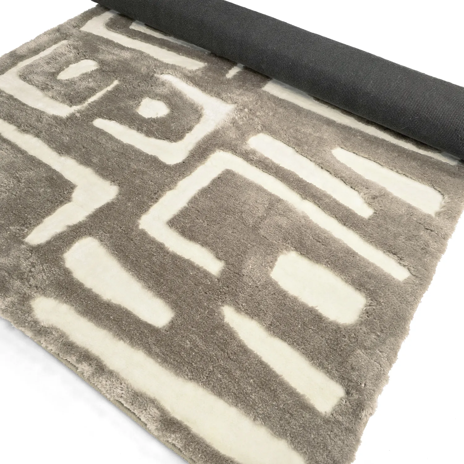 Tapis moelleux - Palmyra (beige/blanc)