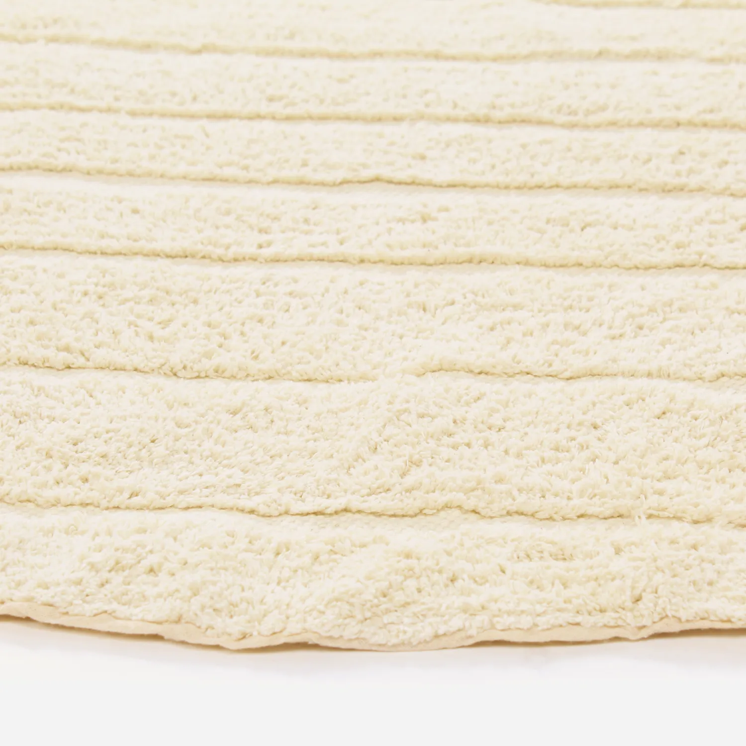 Tapis rond - Rani Natural Cotton Shaggy (beige)
