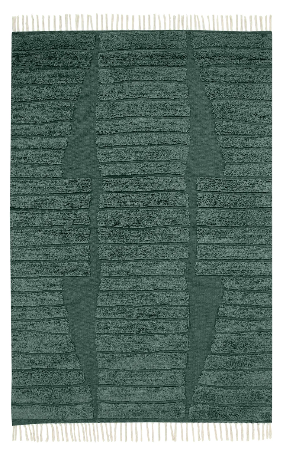 Tapis shaggy - Rani Natural Cotton Shaggy (vert)