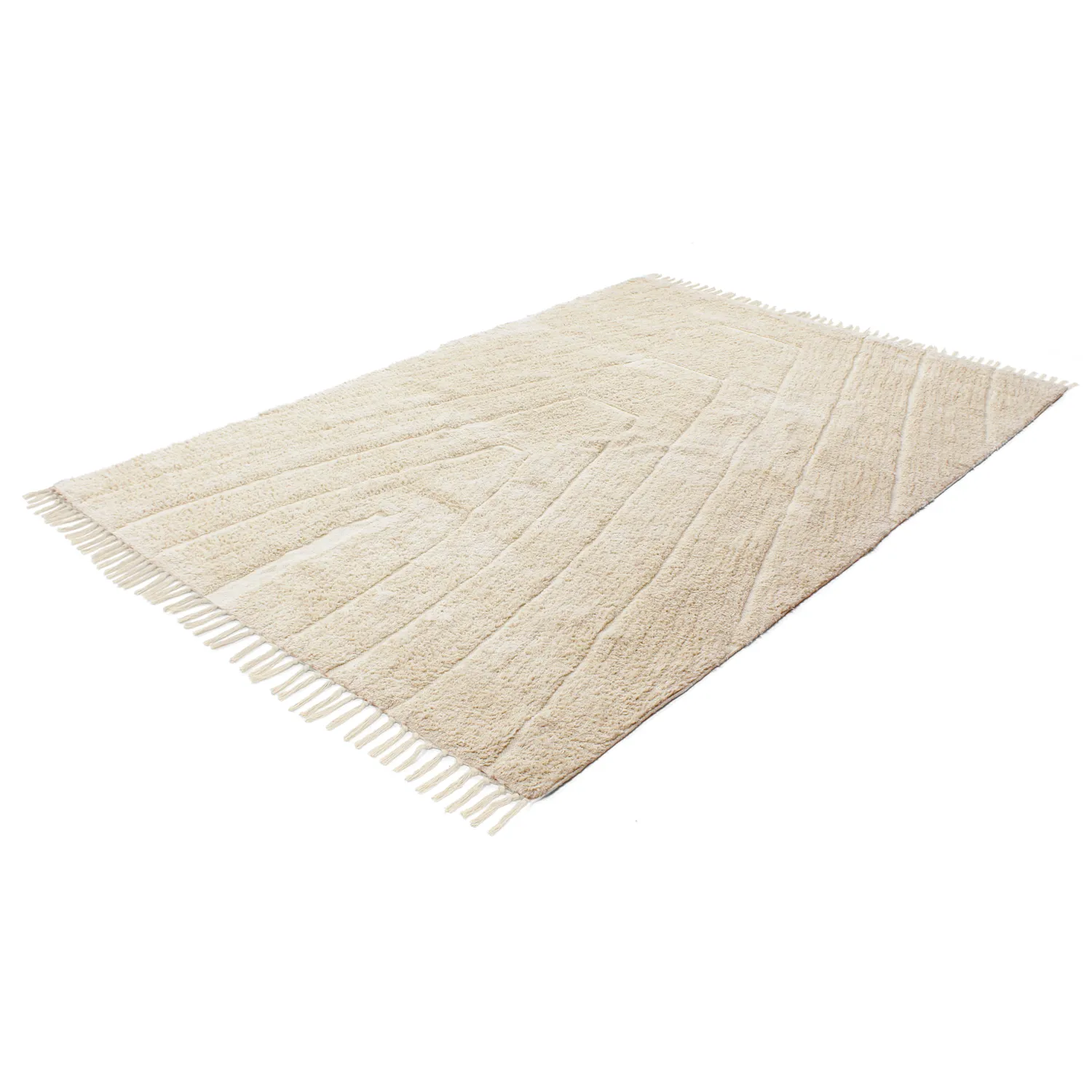 Tapis shaggy - Sivia Natural Cotton Shaggy (beige)