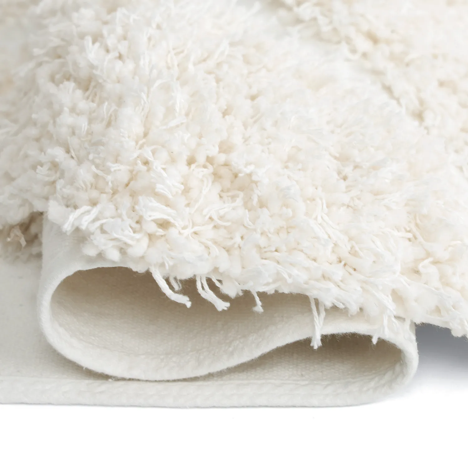 Tapis shaggy - Sivota Natural Cotton Shaggy (blanc cassé)